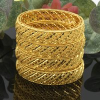 Dubai Gold Plated Hard Bracelets Bangles For Women Indian African Ethiopian Arabic Charm Hand Jewelry Wedding Gifts