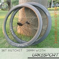 700c Carbon Clincher Tubeless Tubular 26mm Wide Wheelset Rim Brake Ratchet UR05V Normal / Ceramic Bearing Road Rim Brake Wheels
