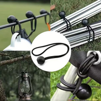 Camping Tent Fixing Bungee Cord with Ball Elastic Securing Rope Windproof Tension Rope for Outdoor Tent Canopy Awning