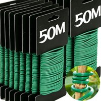 50/10M Green Garden Wire Reusable Plants Soft Wire Home Garden Flexible Tie Green Plant Floral Trees Vegetable Support Tools