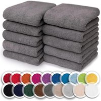 4B 8pcs Multi Size Towel Bale Set – 30x30 CM, 50x80 CM & 70x120 CM Towels, 12 Colour Variations, Bathroom Essentials Set for Home, Guest Room & Family Use