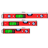 Magnetic Digital Level Ruler30-100Cm High Precision Electronic Level 0-90 ° Bubble Level Inclinometer Angle Slope Measuring Ruler