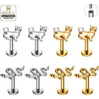 ASTM F136 Titanium Bling Heart Shape Labret Piercing Wholesale Earring Septum Jewelry Conch Piercing Helix Earring Tragus