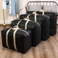 Heavy Duty Non Woven Storage Bags Extra Large Moving Tote Foldable Closet Organizer For Clothes Blankets Dorm Moisture Proof Zip