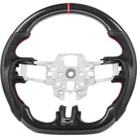 For Ford Mustang 2015 2016 2017 Hydro-Dip Carbon Fiber Steering Wheel Perforated Leather Racing Wheel