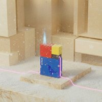 New small square brick windproof inflatable lighter, portable straight forward lighter, cigarette accessories, men's gift