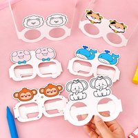 16Pcs Cartoon Animal Graffiti Painting Eyemask Toys for Kids Birthday Party Favors Baby Shower Pinata Filler Kindergarten Gifts