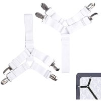 No More Loose Sheets Bed Sheet Holder Straps Adjustable Elastic Clip Fasteners Mattress Suspenders for Home Dormitory Camping