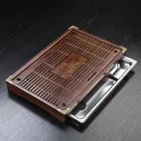 Solid Wood Tea Tray Drainage Water Storage Kung Fu Tea Set Drawer Tea Board Table Chinese Tea Ceremony Tools