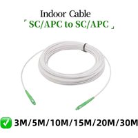 Fiber Optic Wire APC SC to SC APC Optical Single-mode 1-core G657A1 Indoor Extension Cable 3M/5M/10M/15M/20M Fiber Optic cable