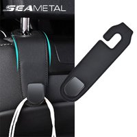 SEAMETAL Car Seat Headrest Hook Universal Hidden Car Hook Suede Metal Hanging Hooks Interior Seat Back Hanger Hook Accessories