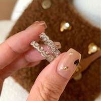 Light luxury high-end silver 925 inlaid full diamond lace rings for women new in retro exquisite fashion ring jewelry gift