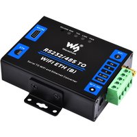 Waveshare Industrial Grade Serial Server RS232/485 To WiFi and Ethernet, Modbus Gateway, Wail-Mount And Rail-Mount Support
