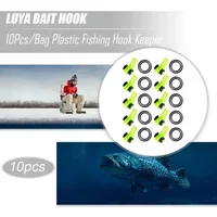 10PCS Fishing Hook Keeper - Plastic Safety Holder with Rubber Rings for Rod Protection, Anti-Tangle Outdoor Fishing Accessories