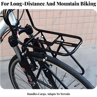 Mountain Bike Front Rack Steel Construction Front Bike Frame Luggage Rack Cycling Equipment Sturdy Duty Easy to Install