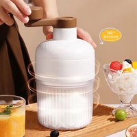 Manual Shaved Ice Maker Machine Set With Ice Trays Ideal for Making Snowcones and Slushy Household Portable Small Hail Machine