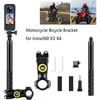 AliExpress NONE for Insta360 X3 X4 Motorcycle Bicycle Bracket with Invisible Selfie Stick for GoPro Hero12 11 10 DJI Action Cameras Accessories
