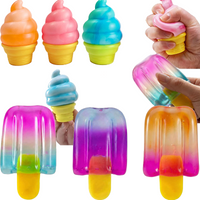 Schylling Nice Cube Squishy Ice Cream Popsicle Decor Ornament Slow Rise Sensory Anti Anxiety Squeeze Toy for Adults Kids Gift