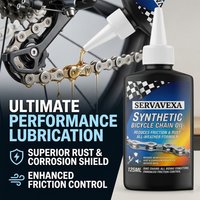 SERVAVEXA 125ml Synthetic Bicycle Chain Oil Professional All-Weather Bike Lubricant for MTB Road Cycle Rust & Friction Proof