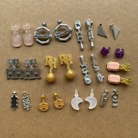 Rainbow Doll Decorations Colorful 1/6 Scale Accessory Parts - Includes Earrings Necklace Waistband Glasses for Dolls