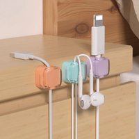 Magnetic Cable Clips, Adjustable Cord Holder Management, Adhesive Wire Keeper Organizer for Home Office Desk Phone