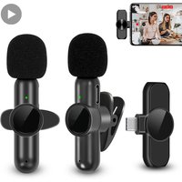 Lavalier Wireless Microphone Lapel Buttonhole Professional Dual Mic Tie Mini For iPhone Android Mobile Phone Cell PC Micro Kit