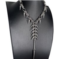 Punk Grunge Rock Rivet Long Pendant Chain Cool Fashion Handmade Geometric Necklace Goth Charm Jewelry Hip Hop Accessories