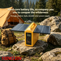 100W Portable Solar Power Station 220V with LCD Display Suitable for Camping and EmergencyWith Charger