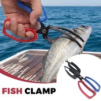 Metal Fish Gripper Clamp, Non-Slip Lightweight Fishing Tongs, Multifunctional Fish Holding Tool for Bass Carp Fishing