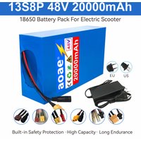 48V Electric Scooter Battery 13S8P 20Ah 18650 Grade-A Cells 2000W Built-in BMS XT60 JST High Capacity Long Range Safe & Durable
