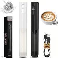Electric Coffee Milk Foaming Mixer Coffee Creamer Whisk Handheld Egg Beater Froth Mixer with Shell Portable Kitchen Home Tools