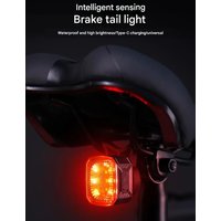 AliExpress cycle zone Bicycle Smart Brake Sensing Light Rechargeable Bike Rear Lamp Intelligent Light Sensor Cycling Taillight MTB Bike Accessories
