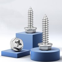 304 stainless steel cross flange outer hexagonal self-tapping screws with gasket self-tapping screws Wood screws Rust-Resistant