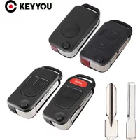 KEYYOU For Mercedes Benz C E S ML SL ML55 AMG S500 SL500 W168 W124 Key For Mercedes Folding Replacement Remote Car Key Shell