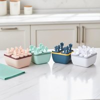 DIY Ice Cream Popsicle Mould 8 Cell Reusable Maker Tray For Kids Home Kitchen Summer Lolly Mold Refreshing Treats