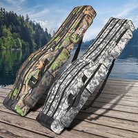 3 Layer Folding Fishing Tackle Backpack 120cm Fishing Rod Reel Carrier Organizer Waterproof Large Capacity for Outdoor Fishing