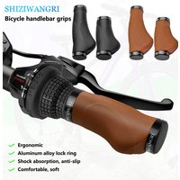 AliExpress SHIZIWANGRI Bicycle Handlebar Ergonomic Grips TPR Rubber Comfy For Variable Speed Bicycles Cycling Handle Bar Cover End