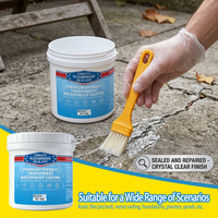 500g Transparent Waterproof Sealant Coating Anti-Leak Repair Glue for Roof Bathroom External Wall with Free Brush ZORILYNX