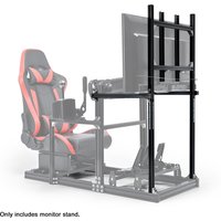 Minneer 3030 Aluminium-Monitorständer Geeignet für 27-65 Zoll, Höhenverstellbar, Unterstützt DIY Kompatibel mit Rennsimulator-Cockpit