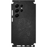Full Coverage Faux Leather Back Skin for Samsung Galaxy S26 S25 Ultra Plus S24 S23 Full Wrap Anti Scratch Rear Film Sticker