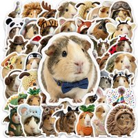 50 Pcs HD Cute Transform Animal Hamster Stickers Pack, Decorate Cup Skate Scrapbook Storage Box Phone Lunch Box Vinyl Decals