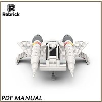 Retro Space Fighter Inspired Alternate Build MOC Classic Sci-Fi Spaceship Model for Adult Collectors Desktop Display