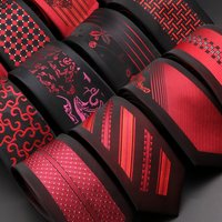 New Skinny 6cm Ties For Men Wedding Dress Necktie Red Floral Paisley Patchwork Tie Business Slim Shirt Accessory Gift Cravate