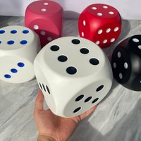 15cm Large PU Leather Dice for Gaming Decoration D&D - Soft Durable Lightweight Fun Party Gift Role Playing Game Accessories