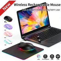 Wireless Mouse Bluetooth 2.4G Dual Mode Rechargeable RGB Ergonomic Silent Click for PC Laptop iPad Office Gaming Computer 2026