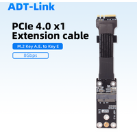 ADT-Link M.2 Key A.E. WiFi Card Extension Cable PCIe 4.0 X1 16G/bps 90 - 180 Degree Support Customized Length of 5-100cm
