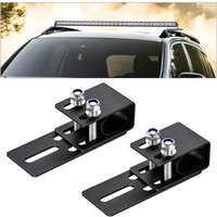 2PCS Car Roof Rack Light Bracket Adjustable Portable Crossbar Luggage Rack Bumper Bull Bar Mounting Holder LED Work Light Bar