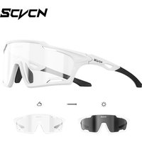 SCVCN 2026 Photochromic Men's Cycling Sunglasses Hiking Eyewear Sports Outdoor Glasses MTB Riding UV400 Fishing Goggles Baseball