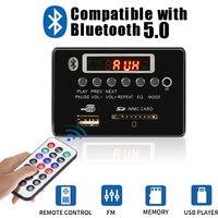 Handsfree Wireless Bluetooth 5.0 MP3 Player Decoder Board DC 12V Support TF Card Slot USB FM With Remote Control For Car Speaker