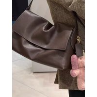 Luxury Brand Genuine Leather Women Shoulder Bags Top Quality Cowhide Leather Underarm Bags Fashion Solid Hobo Flap Chelsea Bags image 4
